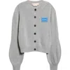 Marni Cashmere Cardigan With Patch In Gray