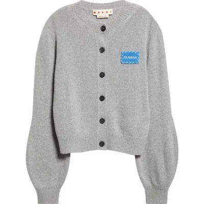 MARNI MARNI MENDING LOGO CASHMERE CARDIGAN