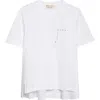 Marni Mending Logo Cotton Poplin Pocket T-shirt In White