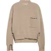 Marni Mending Logo Virgin Wool Mock Neck Sweater