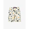 Marni Mens Glass Graphic-print Relaxed-fit Cotton Shorts In Multi