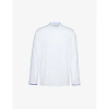 MARNI MARNI MENS LILY WHITE CONTRAST-STRIPE RELAXED-FIT COTTON-JERSEY T-SHIRT