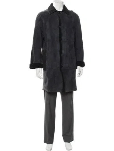 Pre-owned Marni Merino Wool Parka In Blue
