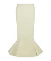 Marni Cotton Skirt With Elastic Waistband And Flared Hem In Neutral