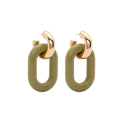 Pre-owned Marni Metal Earring 'olive Green' | Women's Size Onesize