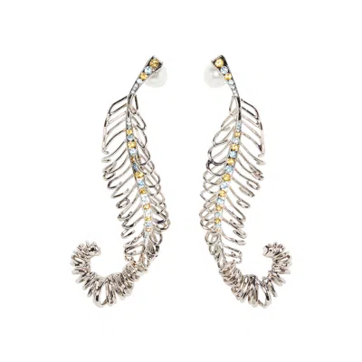 Pre-owned Marni Metal Earrings 'rain' | Blue | Women's Size Onesize