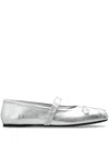 Marni Women Leather Mary Jane Shoes In Silver