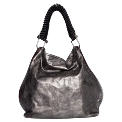Pre-owned Marni , Metallic Leather Shoulder Bag In Black