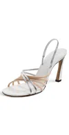 Marni New Wave Slingback Sandal In White/pink/silver