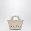 Marni Micro Tropicalia Brown Leather And Rafia In Brown
