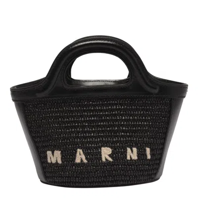 Marni Micro Tropicalia Handbag In Black