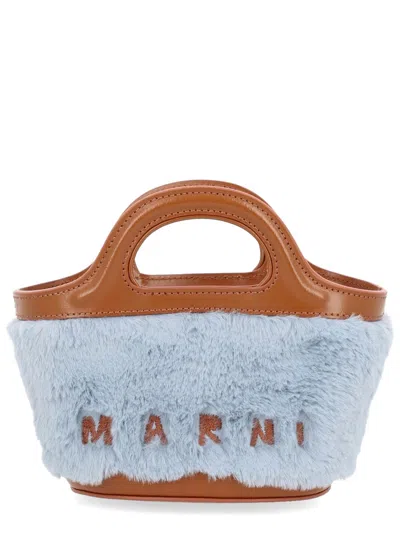 Marni Micro Tropicalia Plush Crossbody Bag In White
