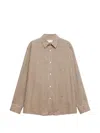 Marni Beige Micro-check Shirt In Multi