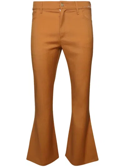 Marni Mid-rise Flared Trousers In Orange