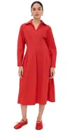 Marni Cotton Midi Dress In Arbutus