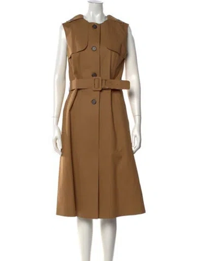 Pre-owned Marni Midi Length Dress In Brown