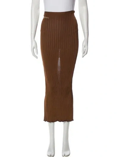 Pre-owned Marni Midi Length Skirt In Brown