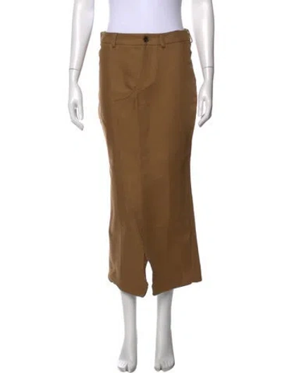Pre-owned Marni Midi Length Skirt In Brown