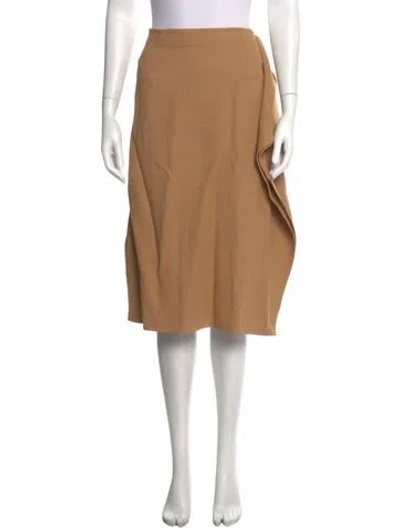 Pre-owned Marni Midi Length Skirt In Brown