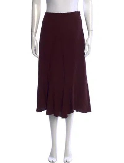 Pre-owned Marni Midi Length Skirt In Burgundy