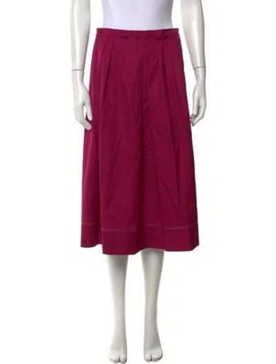 Pre-owned Marni Midi Length Skirt In Burgundy