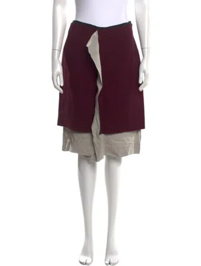 Pre-owned Marni Midi Length Skirt In Burgundy