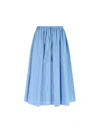 Marni Light Blue Cotton Skirt In Blue