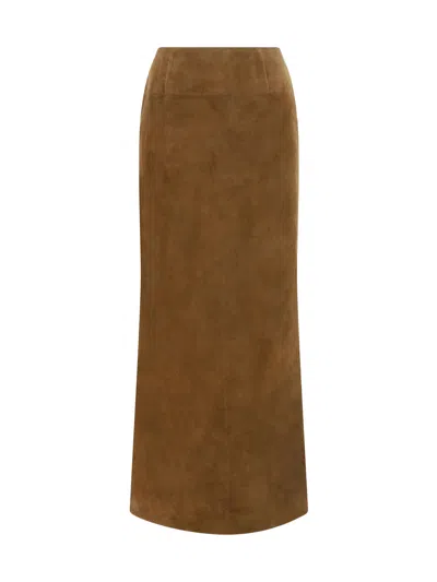Marni Midi Skirt In Brown