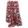 Marni Midi Skirt In Floral Print Cotton In Multi