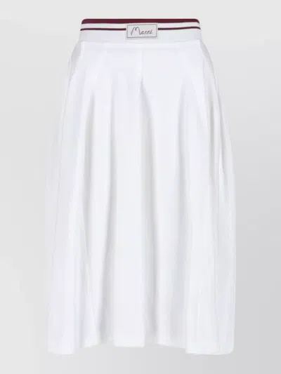 Marni Midi Skirt Knee Length Pleated Waistband In Gray