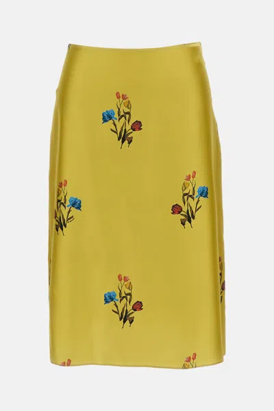 Marni Midi Skirt In Yellow