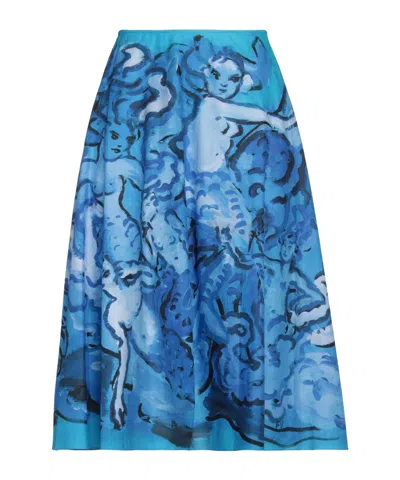 Marni Midi Skirts In Blue