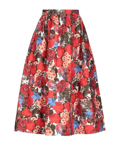 Marni Midi Skirts In Burgundy