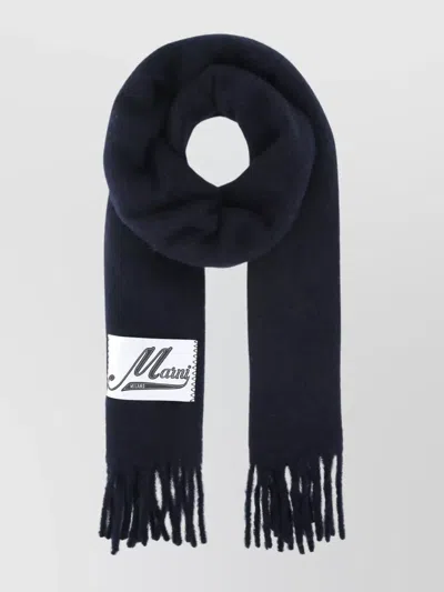 MARNI MIDNIGHT BLUE ALPACA BLEND SCARF