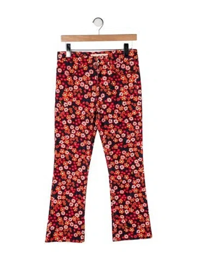 Pre-owned Marni Mid-rise Flared Jeans In Red