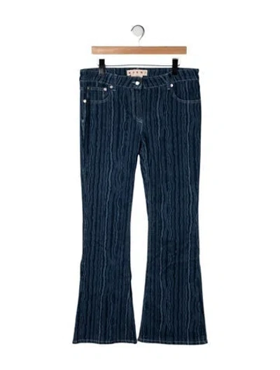 Pre-owned Marni Mid-rise Flared Jeans In Blue