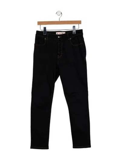 Pre-owned Marni Mid-rise Skinny Leg Jeans In Black