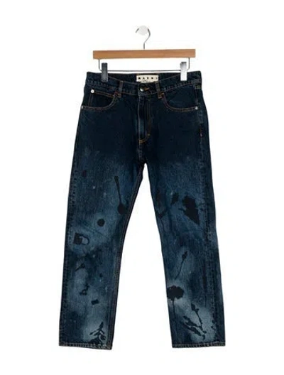 Pre-owned Marni Mid-rise Straight Leg Jeans In Blue