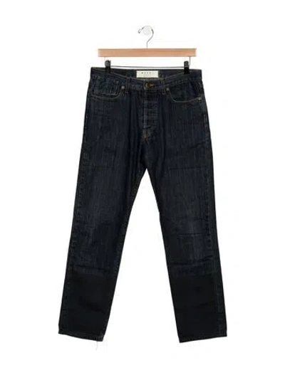 Pre-owned Marni Mid-rise Straight Leg Jeans In Blue