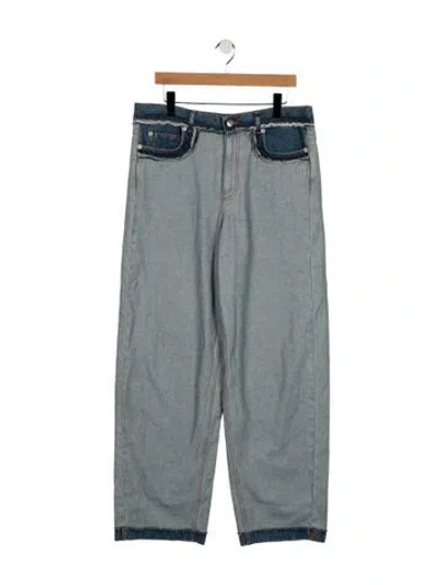 Pre-owned Marni Mid-rise Straight Leg Jeans In Blue