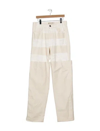 Pre-owned Marni Mid-rise Straight Leg Jeans In Neutral
