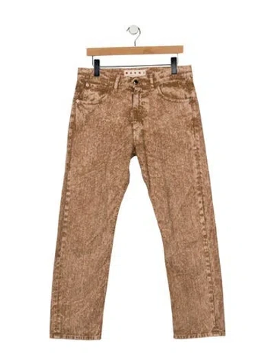 Pre-owned Marni Mid-rise Straight Leg Jeans In Neutrals