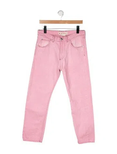 Pre-owned Marni Mid-rise Straight Leg Jeans In Pink