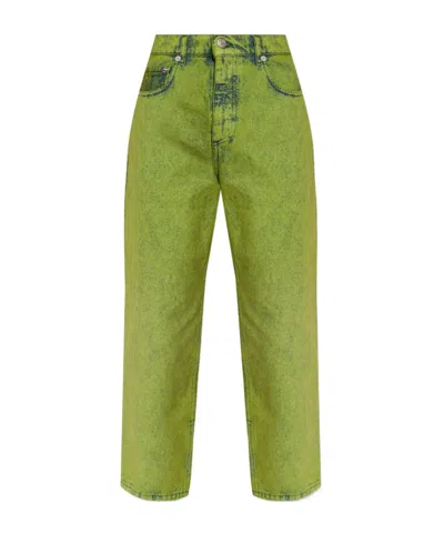 Marni Mid-rise Tapered-leg Jeans In Green
