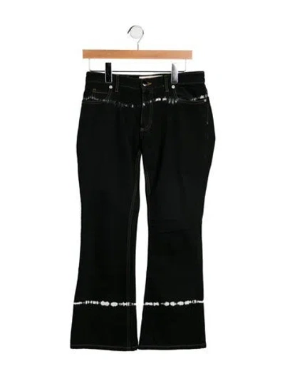 Pre-owned Marni Mid-rise Wide Leg Jeans In Black