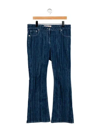Pre-owned Marni Mid-rise Wide Leg Jeans In Blue