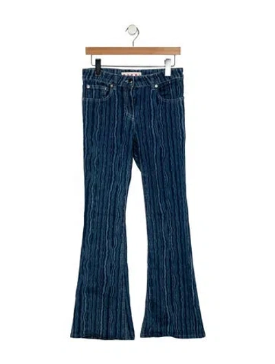 Pre-owned Marni Mid-rise Wide Leg Jeans In Blue