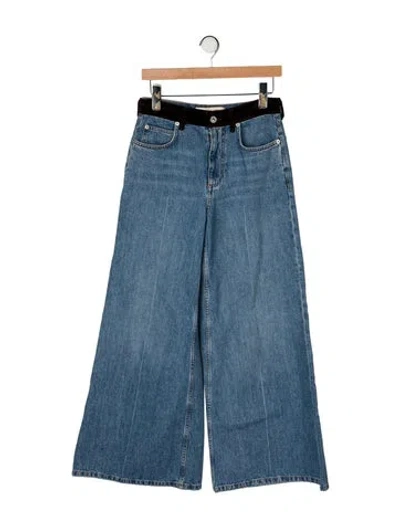 Pre-owned Marni Mid-rise Wide Leg Jeans In Blue