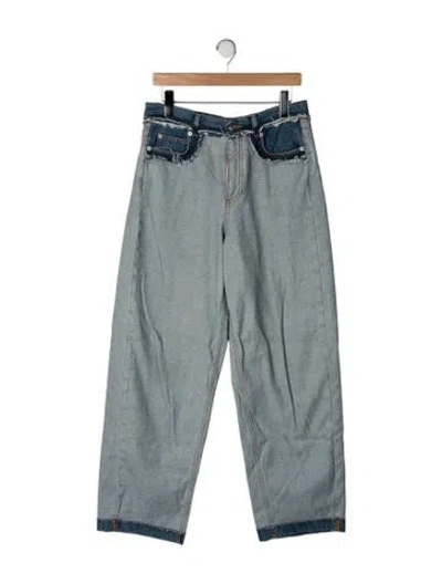 Pre-owned Marni Mid-rise Wide Leg Jeans In Green