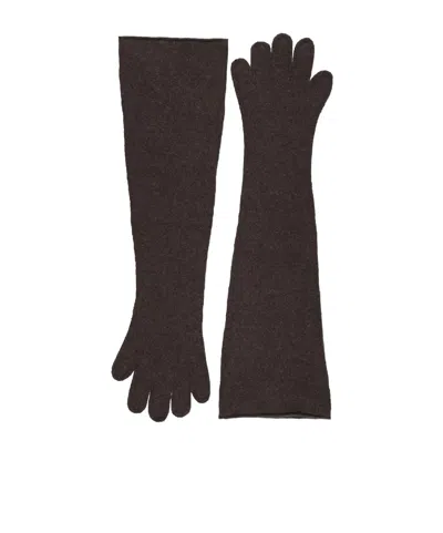 Marni Mid-weight Knit Gloves In Black
